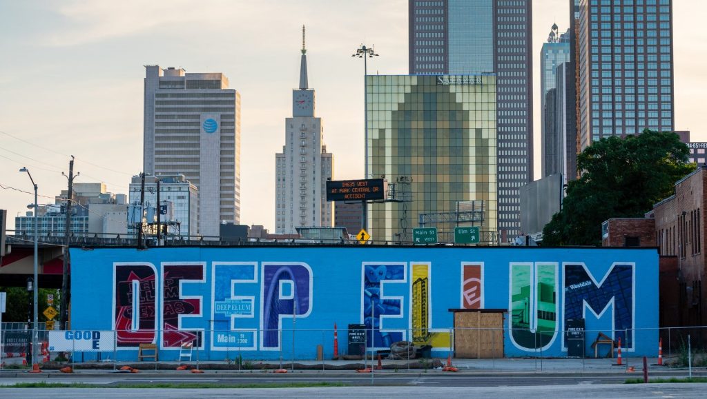 Deep Ellum entertainment district in Dallas