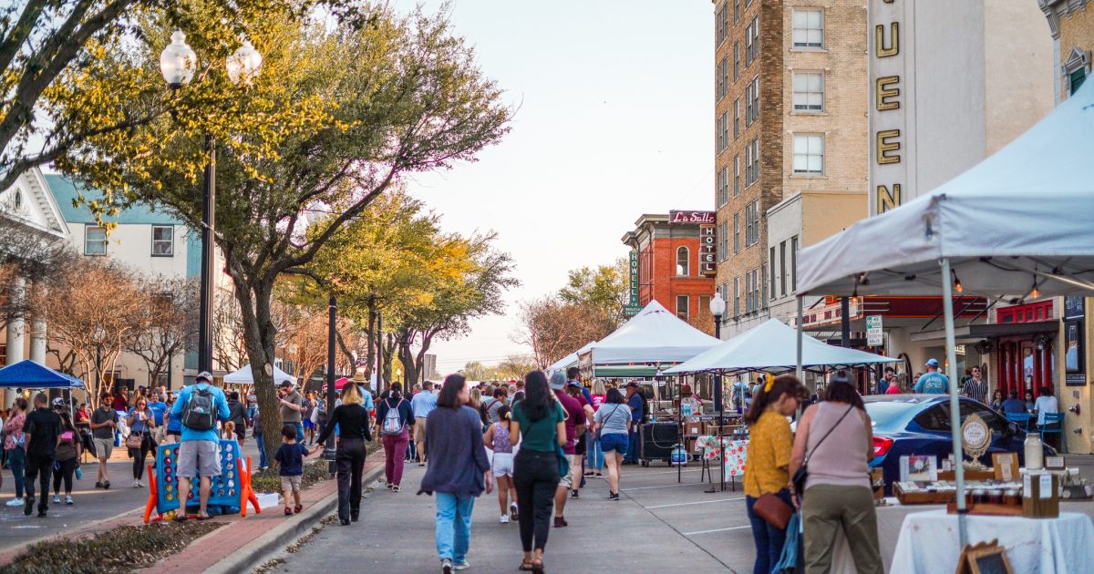 Historic downtown Bryan street view